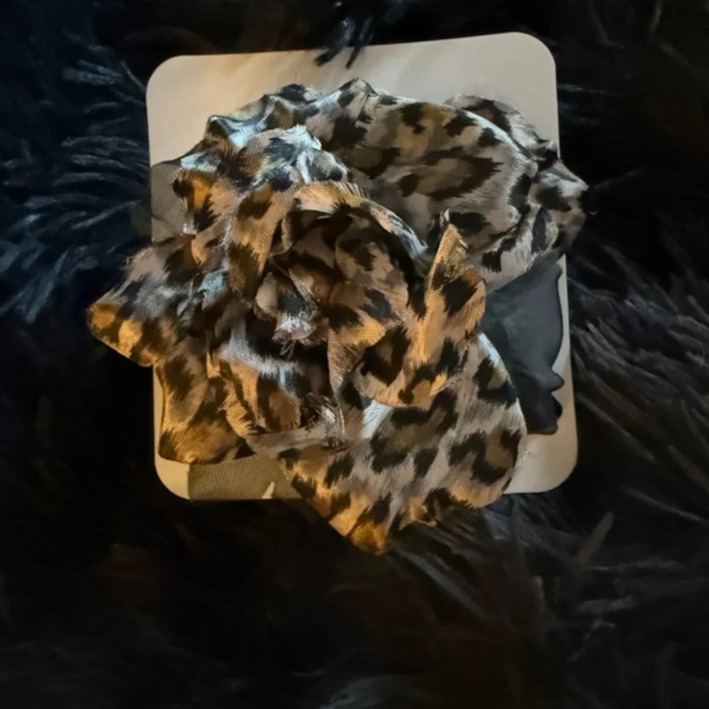 Leopard Print Hair Bow/Brooch